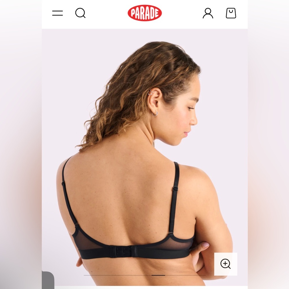 Parade Black Wireless Bralette, XL, nwt - Picture 2 of 4